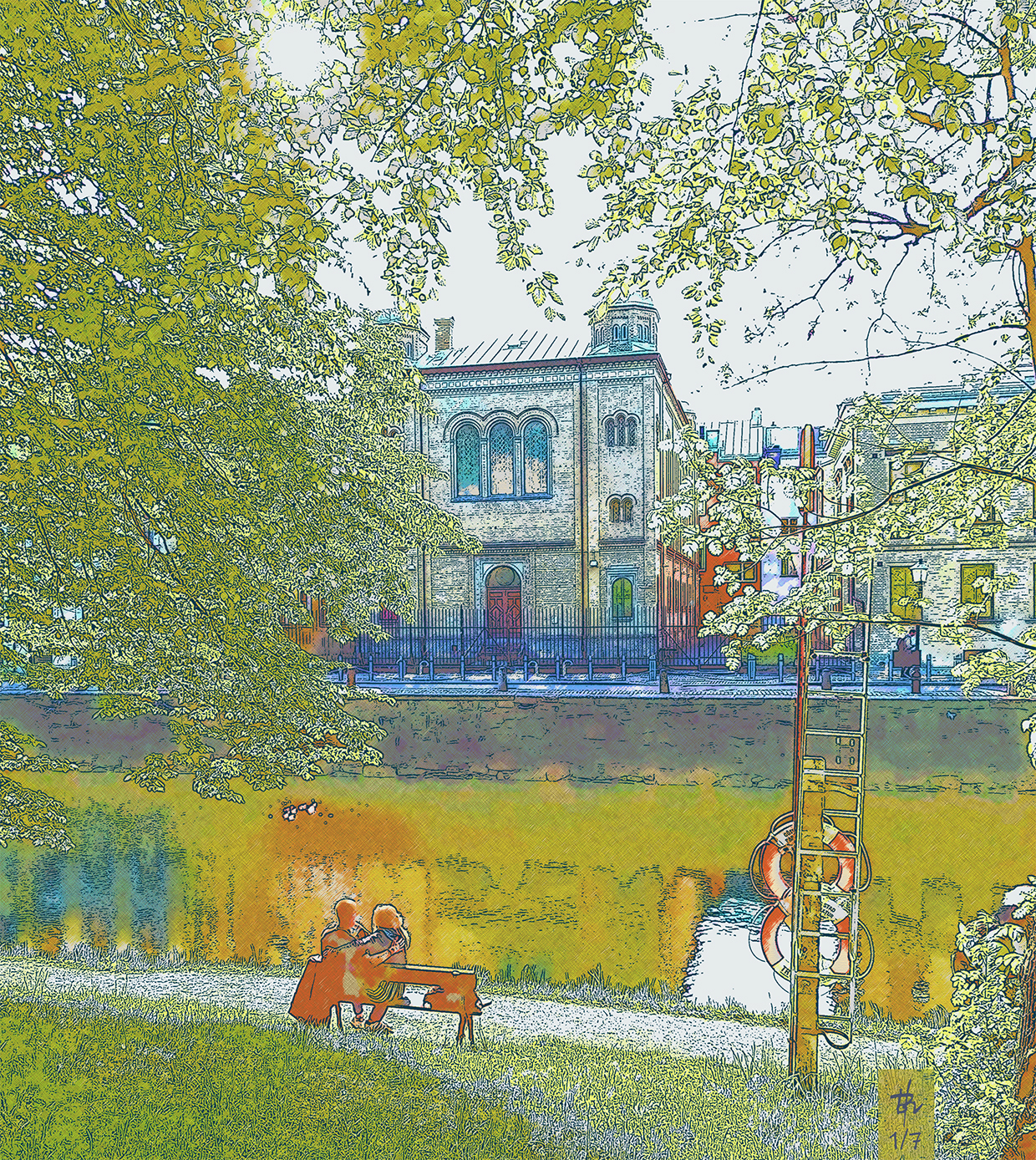 Synagogan i Göteborg, sommar